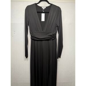 Baltic Born Arianna Black Long Sleeve Maxi Dress, Large - NEW!